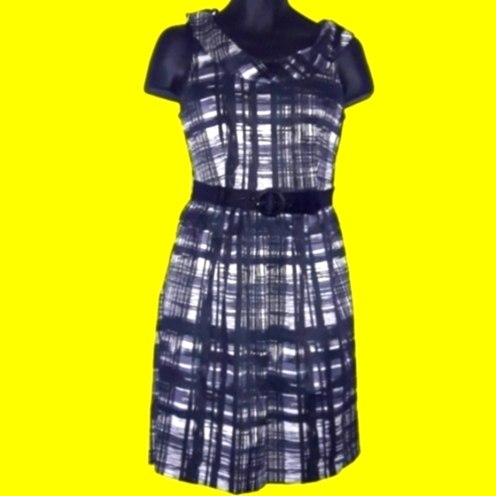 Intrigue Classic 50's Style Black & White Dress, 6